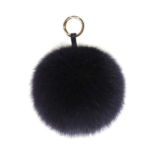 可爱狐狸毛球包包挂件女精致真毛皮草钥匙扣挂饰大毛绒球13CM配饰