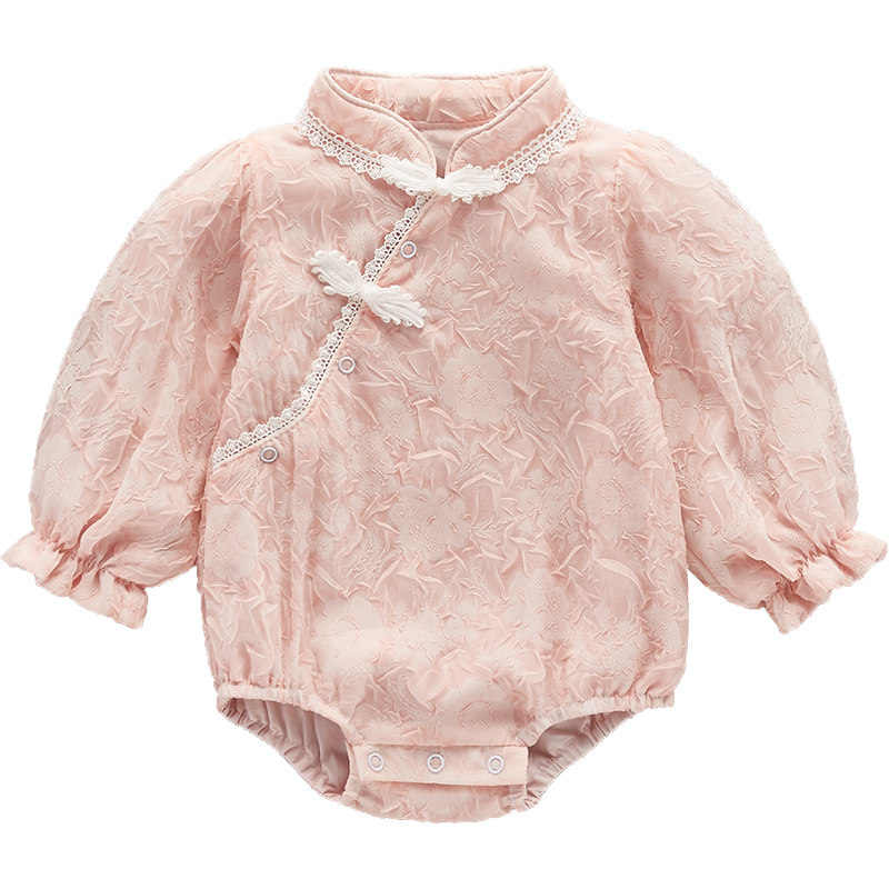 包屁衣婴儿衣服春秋装女宝宝旗袍公主0到3满月服百天薄款早秋哈衣