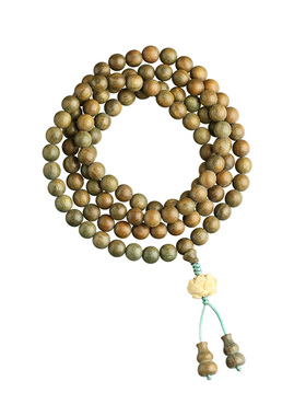 闻笛男女绿檀木复古风佛珠手链