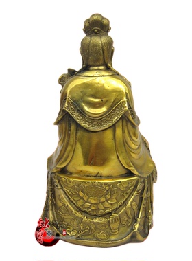 大势至菩萨铜像西方三圣黄铜