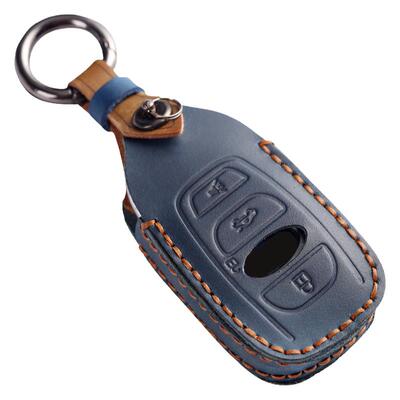 疯马皮双线斯巴鲁钥匙套