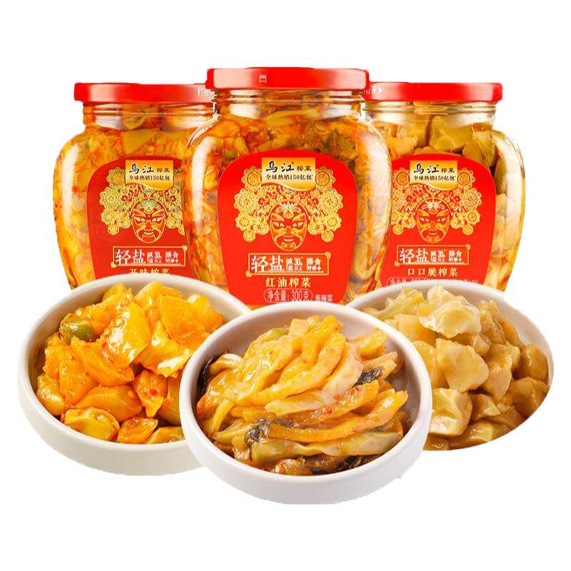 乌江榨菜瓶装300g口口脆红油腌制/榨菜/泡菜