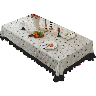 法式浪漫蕾丝桌布长方形餐桌布氛围感装饰布茶几布盖布防尘布台布