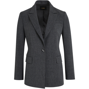 [高级老钱风套装]LANDI蓝地深灰通勤西服外套女套装西装裤冬新品