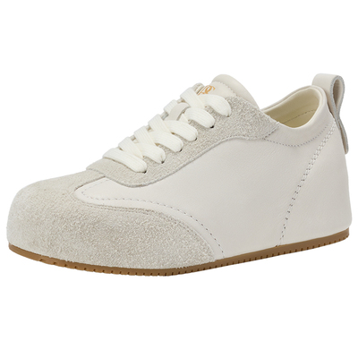 RosaBianca复古内增高小白鞋女