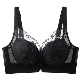 加厚5cm内衣女小胸聚拢显大性感蕾丝文胸上托无钢圈收副乳防下垂