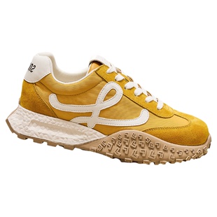 黄色鞋子厚底德训鞋女款2026春季新款百搭女鞋小个子内增高运动鞋