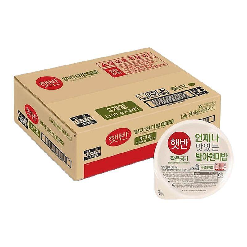 韩国直邮CJ希杰速食发芽玄米米饭130g*36盒微波炉即食半成品盒装