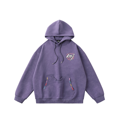 【陆虎同款】炒色印花连帽卫衣