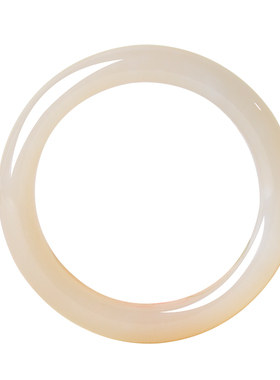 凤飞凰和田玉藕粉圆条手镯