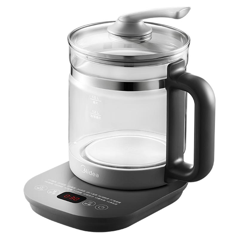 美的养生壶家用多功能办公室小型玻璃新款煮茶器花茶壶炖煮烧水壶