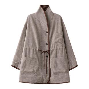 梭家|那些日子|复古色织亚麻棉女士外套春夏长袖设计感慵懒上衣