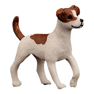 童德仿真动物玩具模型杰克罗素梗小狗塑胶狗狗儿童礼物摆件