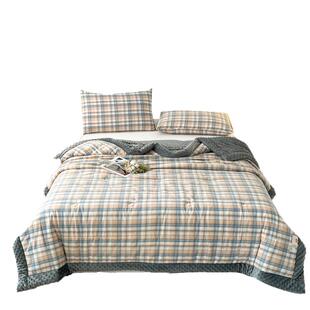 无印良品空调夏凉被子四季通用被芯纯全棉豆豆绒冬被春秋大豆被