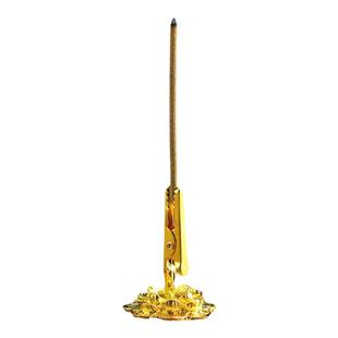 合金莲花香架家用线香夹香炉座插香小号盘香创意支架禅意金属香托