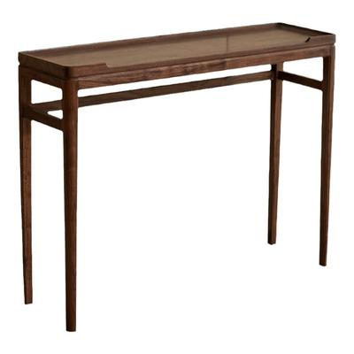 宋式美学新中式玄关台靠墙端景台