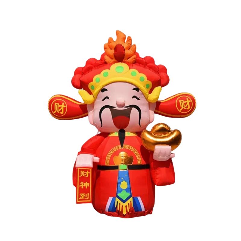 2026新年充气财神爷模大型摆件