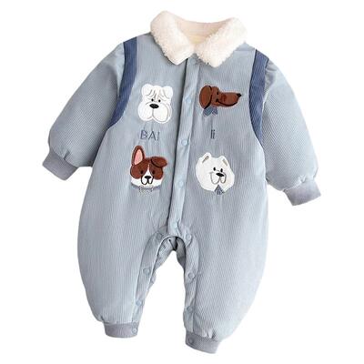 婴幼儿卡通小狗可爱羽绒服外出服