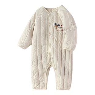 巴拉巴拉婴儿宝宝连体衣男童女童加绒爬服儿童包屁衣保暖冬装童装