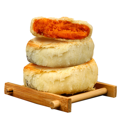 黄庄月饼正宗酥皮咸蛋黄中秋月饼老式传统手工糕点零食下午茶点心