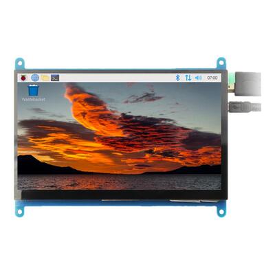 7寸树莓派HDMI电容触摸屏显示器800X480 for Raspberry Pi 3B+/4B
