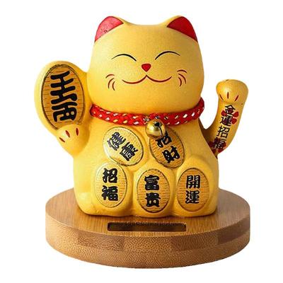 招财猫太阳能陶瓷自动招手