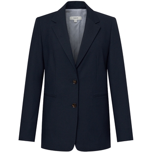 Hazzys哈吉斯九分袖宽松单西外套女士休闲西装上衣春秋季时尚西服