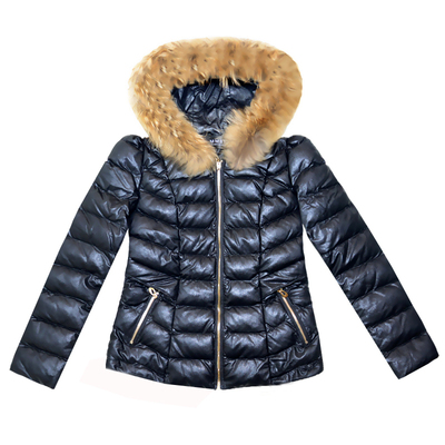 PU皮羽绒棉衣短款韩版修身冬装