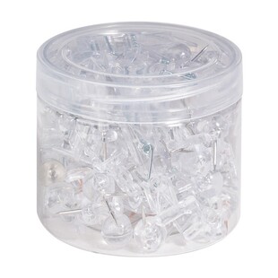 ins风透明图钉夹子高颜值工字钉隐形挂钩夹子学生用幼儿园按钉软木板固定照片展示墙毛毡板照相片夹子无痕钉