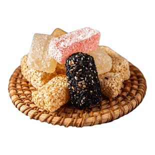 扬州特产老字号五字牌五一牛皮糖手包黑芝麻口味桂花风味牛皮糖