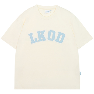 LK STORE LKOD 2023新款皮标潮牌百搭圆领纯棉打底衫短袖夏日T恤
