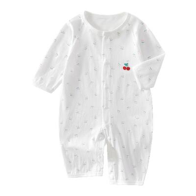 婧麒新生婴儿夏季薄款衣服连体衣