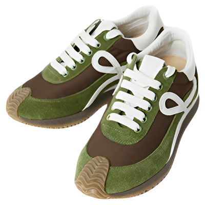 *EY03028 茉莉雅集 L0*WE复古运动风别致波浪底羊皮休闲鞋