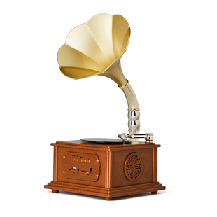 植智A1仿古留声机音箱复古欧式商务礼品迷你电唱机蓝牙音响喇叭