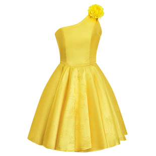 疯狂动物城2朱迪女童连衣裙女童cos服judy长款晚礼服兔子装扮金色