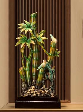 节节高升招财富贵竹子摆件客厅旺宅电视柜装饰办公室乔迁新居礼品