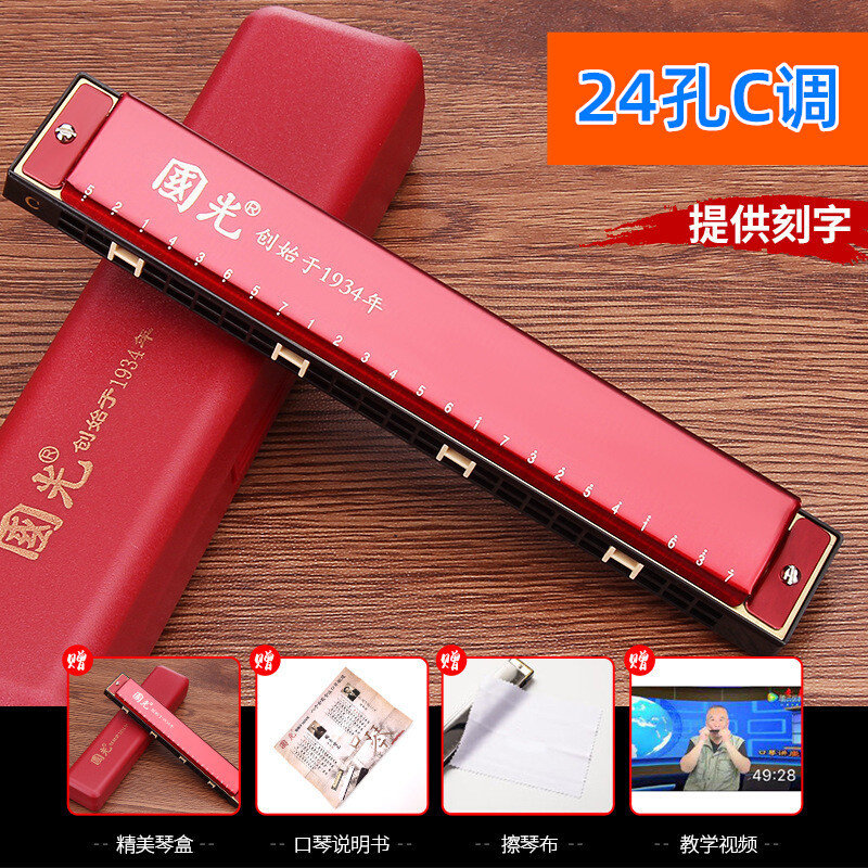 上海口琴正品24孔复音重音无毒儿童学生成人初学者演奏乐器