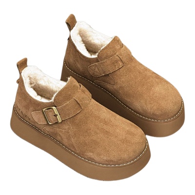 原创手工真皮休闲复古厚底勃肯鞋