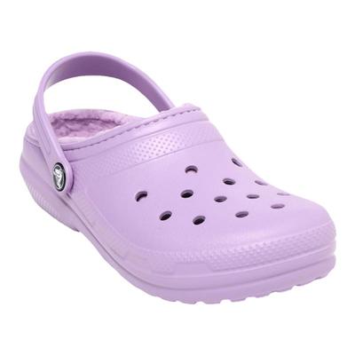 Crocs卡骆驰儿童加绒洞洞鞋