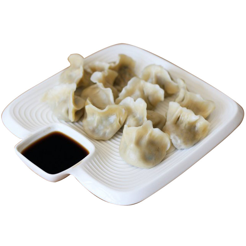 日式螺旋纹醋碟陶瓷饺子盘