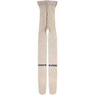 原创字母印花连裤袜假纹身丝袜性感肉丝欧美风肤色打底袜美腿袜子