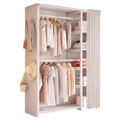 衣帽架洞洞板简易新款金属衣柜