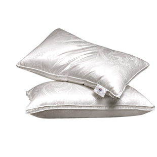 富安娜家纺蚕丝真丝枕头成人护颈椎枕芯家用单人丝棉酒店枕头夏天