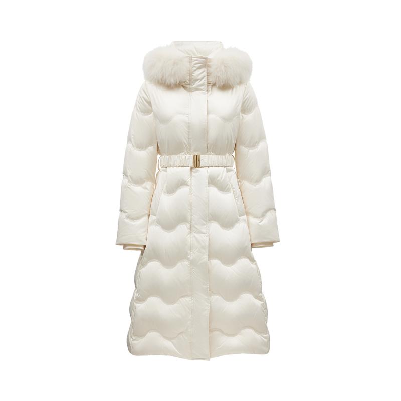 v区绫致Vero Moda羽绒服秋冬收腰毛领优雅90白鸭绒时尚潮流