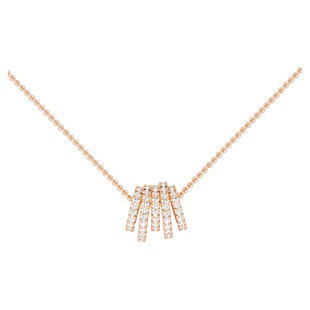 APM Monaco多圈玫瑰金色可调节项链经典毛衣链送人新年情人节礼物