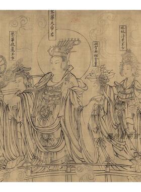 武宗元《朝元仙仗图》白描中国画