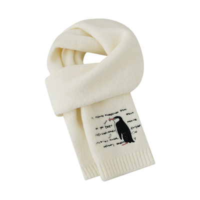 Himade冬天保暖小企鹅围巾女生