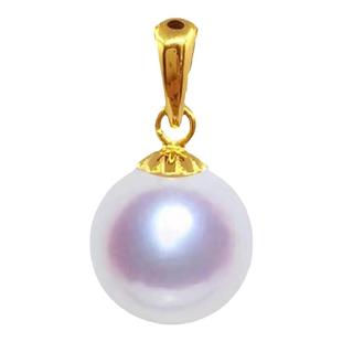 18k金吊坠空托珍珠吊坠托万能大圆珠子蜜蜡镶嵌拖diy项链坠头配件