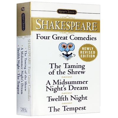 莎士比亚四大喜剧 Shakespeare 英文原版小说 Four Great Comedies 仲夏夜之梦 第十二夜 驯悍记 暴风雨 英文版进口文学书籍正版
