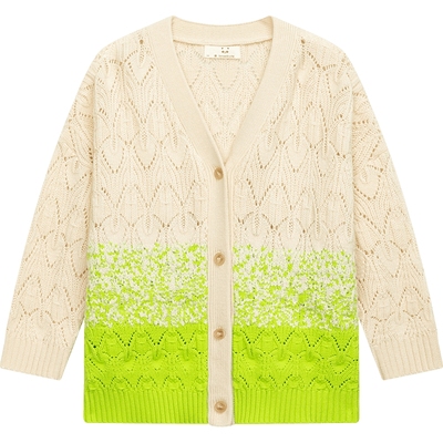 broadcute播童装撞色针织开衫